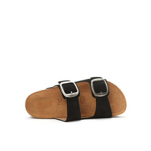 Charger l'image dans la galerie, Sandale à deux lanières ZOE en daim noir