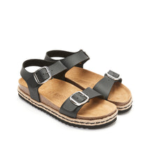 Load image into Gallery viewer, Black platforms INES made with eco-leather