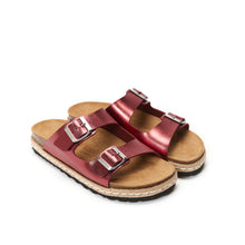 Load image into Gallery viewer, Bordeaux platforms ANA made with eco-leather