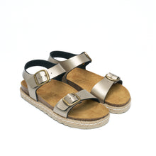 Carica l'immagine nel visualizzatore di Gallery, Bronze platforms INES made with eco-leather