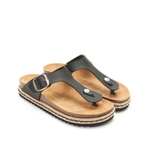 Load image into Gallery viewer, Black platforms GALA made with eco-leather