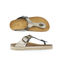 Carica l'immagine nel visualizzatore di Gallery, Bronze platforms GALA made with eco-leather