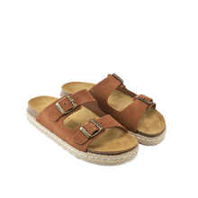 Carica l'immagine nel visualizzatore di Gallery, Chestnuts platforms ANA made with suede leather