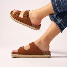 Carica l'immagine nel visualizzatore di Gallery, Chestnuts platforms ANA made with suede leather