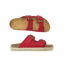 Carica l'immagine nel visualizzatore di Gallery, Red platforms ANA made with suede leather