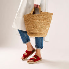 Carica l'immagine nel visualizzatore di Gallery, Red platforms ANA made with suede leather
