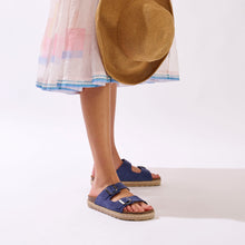 Carica l'immagine nel visualizzatore di Gallery, Jeans platforms ANA made with suede leather