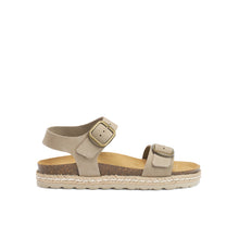 Load image into Gallery viewer, Taupe platforms INES made with nubuck leather