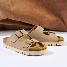 Carica l'immagine nel visualizzatore di Gallery, Taupe platforms ANA made with suede leather