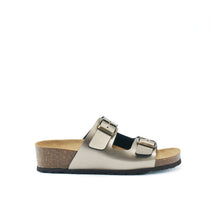 Carica l'immagine nel visualizzatore di Gallery, Bronze platforms CARLA made with eco-leather