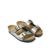 Carica l'immagine nel visualizzatore di Gallery, Bronze platforms CARLA made with eco-leather