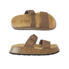 Carica l'immagine nel visualizzatore di Gallery, Brown platforms MARA made with nubuck leather