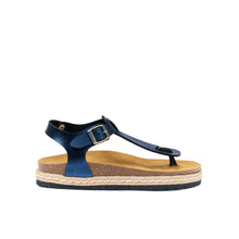 Carica l'immagine nel visualizzatore di Gallery, Navy platforms LEON made with eco-leather