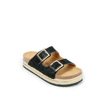 Load image into Gallery viewer, Black platforms AURORA made with leather