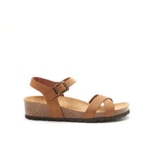 Charger l'image dans la galerie, Cognac Brown platforms SARA made with eco-leather