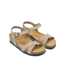 Carica l'immagine nel visualizzatore di Gallery, Taupe platforms SARA made with nubuck leather