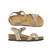 Carica l'immagine nel visualizzatore di Gallery, Taupe platforms SARA made with nubuck leather