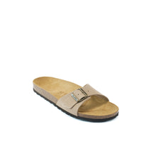 Load image into Gallery viewer, Taupe single-strap AGATA made with suede leather
