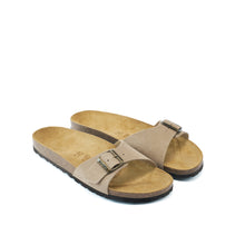 Load image into Gallery viewer, Taupe single-strap AGATA made with suede leather