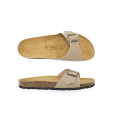 Load image into Gallery viewer, Taupe single-strap AGATA made with suede leather