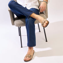 Load image into Gallery viewer, Taupe single-strap AGATA made with suede leather