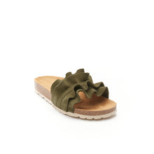 Carica l'immagine nel visualizzatore di Gallery, Green sandals SOFIA made with suede leather