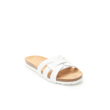 Carica l'immagine nel visualizzatore di Gallery, White sandals CLARA made with eco-leather