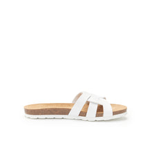 Carica l'immagine nel visualizzatore di Gallery, White sandals CLARA made with eco-leather