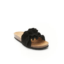 Carica l'immagine nel visualizzatore di Gallery, Black single-strap SOFIA made with suede leather
