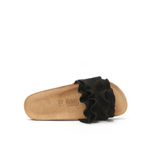 Carica l'immagine nel visualizzatore di Gallery, Black single-strap SOFIA made with suede leather