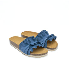 Carica l'immagine nel visualizzatore di Gallery, Jeans single-strap SOFIA made with suede leather