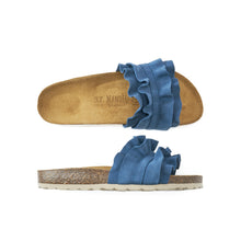 Carica l'immagine nel visualizzatore di Gallery, Jeans single-strap SOFIA made with suede leather