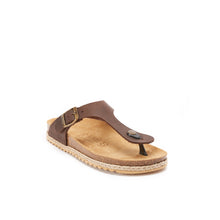 Load image into Gallery viewer, Dark Brown thong sandals BLANCA made with leather