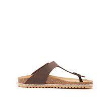 Load image into Gallery viewer, Dark Brown thong sandals BLANCA made with leather
