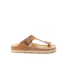 Carica l'immagine nel visualizzatore di Gallery, Cognac Brown thong BLANCA made with eco-leather