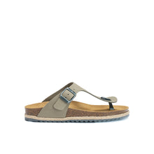 Carica l'immagine nel visualizzatore di Gallery, Grey thong BLANCA made with oiled leather