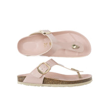 Load image into Gallery viewer, Antic Rose thong BLANCA BIG BUCKLE made with eco-leather