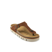 Carica l'immagine nel visualizzatore di Gallery, Chestnuts thong BLANCA made with suede leather
