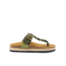 Carica l'immagine nel visualizzatore di Gallery, Moss Green platforms LUNA made with eco-leather