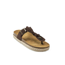 Load image into Gallery viewer, Dark Brown platforms LUNA made with suede leather