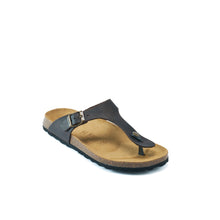 Load image into Gallery viewer, Dark Brown thong DAVID made with oiled leather