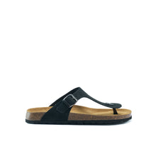 Load image into Gallery viewer, Black thong DAVID made with nubuck leather