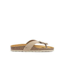Carica l'immagine nel visualizzatore di Gallery, Taupe thong LENE made with suede leather
