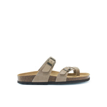 Carica l'immagine nel visualizzatore di Gallery, Taupe thong DARIA made with nubuck leather