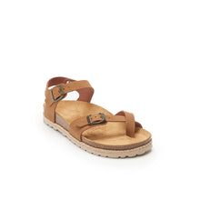 Carica l'immagine nel visualizzatore di Gallery, Cognac Brown thong ELISA made with eco-leather