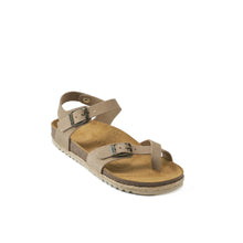 Carica l'immagine nel visualizzatore di Gallery, Taupe thong ELISA made with suede leather