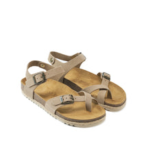Carica l'immagine nel visualizzatore di Gallery, Taupe thong ELISA made with suede leather