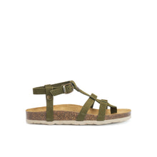 Carica l'immagine nel visualizzatore di Gallery, Moss Green sandals NINA made with suede leather