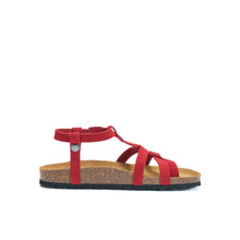Carica l'immagine nel visualizzatore di Gallery, Red sandals NINA made with suede leather
