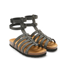 Carica l'immagine nel visualizzatore di Gallery, Grey sandals ANITA made with eco-leather